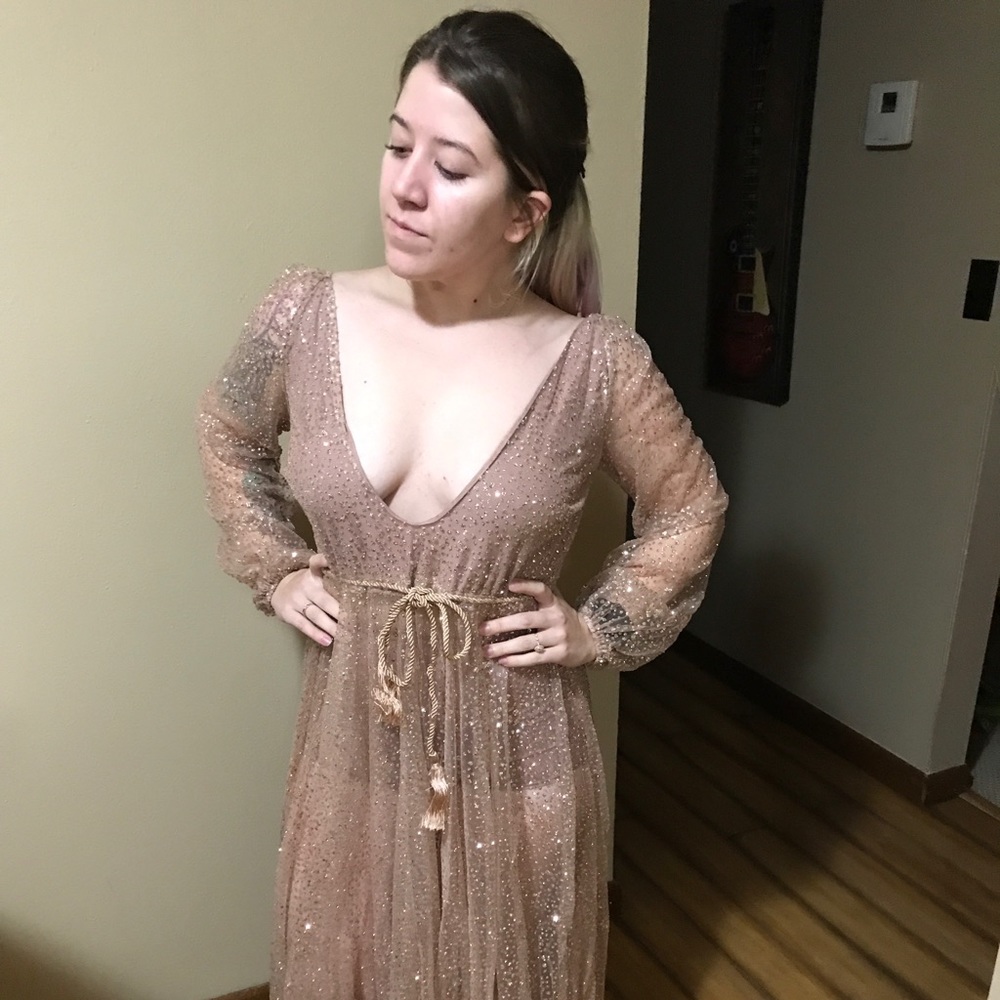 Rose Gold Glitter Dress Whitefox Boutique